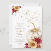 White Pumpkin Fall Brautparty Einladung (Vorderseite)