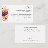 White Pumpkin Fall Floral Enclosure Card Begleitkarte (Vorne/Hinten)