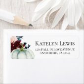White Pumpkin Floral Address Labels (Insitu)