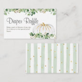 White Pumpkin Greenery Bläsertaucherkarte Begleitkarte (Vorne/Hinten)