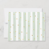 White Pumpkin Greenery Bloral Baby Shower Dankeskarte (Rückseite)