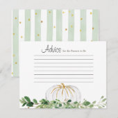 White Pumpkin Greenery Blumenratgeber-Karte Begleitkarte (Vorne/Hinten)
