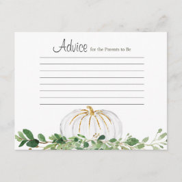 White Pumpkin Greenery Blumenratgeber-Karte Begleitkarte