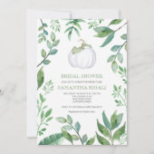 White Pumpkin Greenery Bridal Dusche Einladung (Vorderseite)