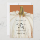 White Pumpkin-Halloween-Party Einladung (Vorderseite)