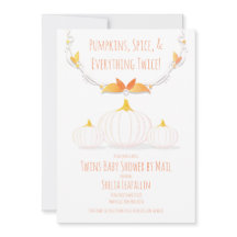 White Pumpkin Herbst Zwindusche Babydusche per Mai