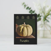 White Pumpkin Mini Gourd Fall Postcard Postkarte (Stehend Vorderseite)