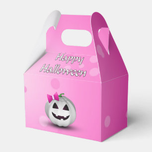 White Pumpkin Pink Girl Halloween Geschenkschachtel