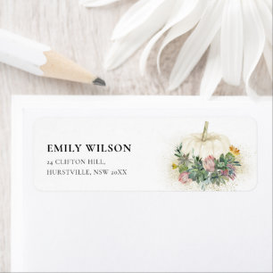 WHITE PUMPKIN PINK PROTEA SUCCULENT FAUNA ADDRESS