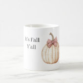 White Pumpkin Red Bow Kaffeetasse (Mittel)