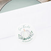 White Pumpkin Runder Aufkleber