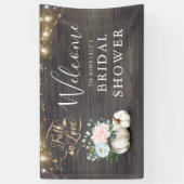 White Pumpkin Rustic Fall Brautparty Banner (Vertikal)