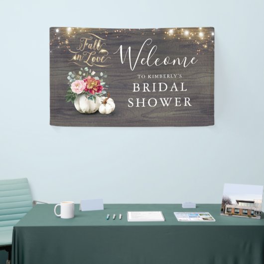 White Pumpkin Rustic Fall Brautparty Willkommen Banner (Messeveranstaltung)