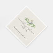 White Pumpkin Rustic Farmhouse Babydusche Napkins Serviette (Ecke)