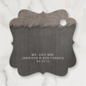 White Pumpkin Rustic Wedding Geschenkanhänger (Rückseite)