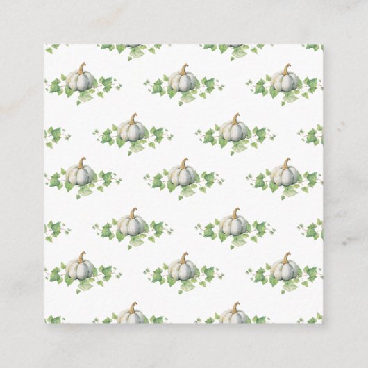 White Pumpkin Rustikal Farmhouse Thema Buchanfrage Begleitkarte (Rückseite)