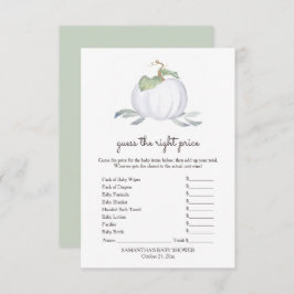 White Pumpkin schätzt das richtige Preisspiel Einladung