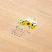 White Pumpkin Sonnenblumen Hochzeit retten das Dat Acryleinladungen (Ablage )