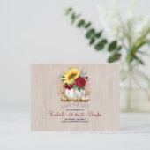 White Pumpkin Sonnenblumen Vase Fall Save the Date Ankündigungspostkarte (Stehend Vorderseite)