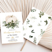 White Pumpkin Thanksgiving Dinner Party Einladung