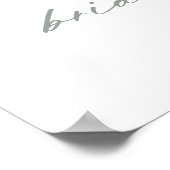 White Pumpkin und Blume Brautparty Willkommen Poster (Ecke)