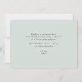 White Pumpkin und Greenery Autumn Baby Shower Dankeskarte (Rückseite)