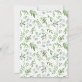 White Pumpkin und Greenery Fall Bridal Luncheon Einladung (Rückseite)