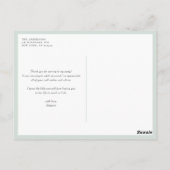 White Pumpkin und Greenery Herbst Vielen Dank Postkarte (Rückseite)