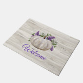 White Pumpkin Welcome Door Mat Fußmatte (Schrägansicht)