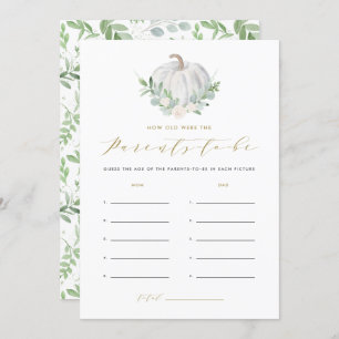 White Pumpkin Wie alt waren die Eltern Spiel Einladung