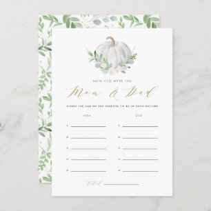 White Pumpkin Wie alt waren Mama und Vater Card Begleitkarte