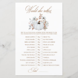 White Pumpkin würde sie eher Brautparty Game