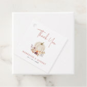 White Pumpkins & Blume Hochzeit Vielen Dank Geschenkanhänger (Beispiel)