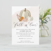 White Pumpkins Fall Blume, Brautparty per Mail Einladung (Stehend Vorderseite)