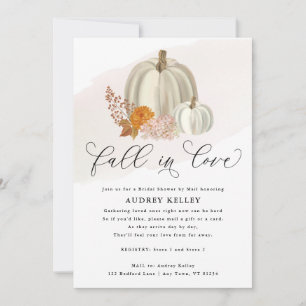White Pumpkins Fall Blume, Brautparty per Mail Einladung