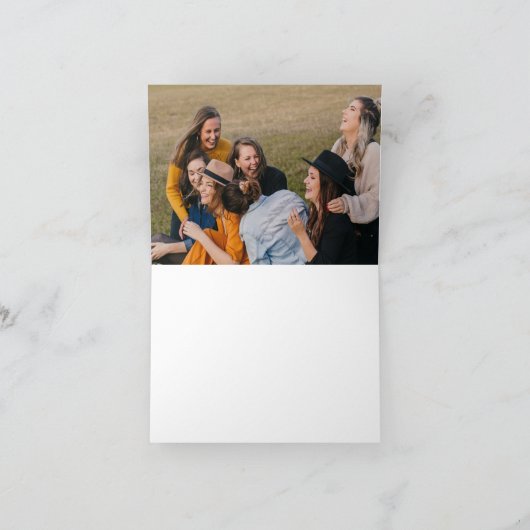 White Pumpkins Fall Blume Foto Danke Karte (Innenseite)