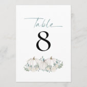 White Pumpkins Florals Aquamarine Hochzeitsfeier T (Rückseite)