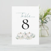 White Pumpkins Florals Aquamarine Hochzeitsfeier T (Stehend Vorderseite)