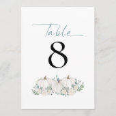 White Pumpkins Florals Aquamarine Hochzeitsfeier T (Vorderseite)