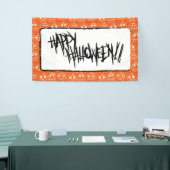 White Pumpkins Halloween Pattern Banner (Messeveranstaltung)
