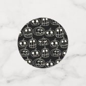White Pumpkins Halloween Pattern Konfetti (Klein Vorderseite)