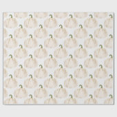 White Pumpkins Herbst Geschenkpapier (Flach)