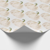 White Pumpkins Herbst Geschenkpapier (Ecke)