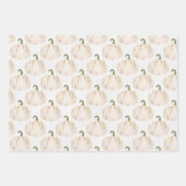 White Pumpkins Herbst Geschenkpapier Set (Vorderseite 3)