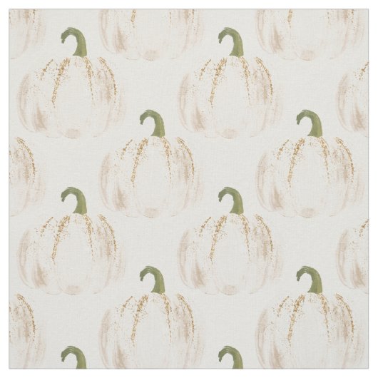 White Pumpkins Herbst Stoff (Muster)