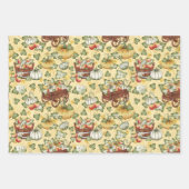 WHITE PUMPKINS & RED FALL AUTUMN APPLES GESCHENKPAPIER SET (Vorderseite 3)