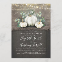 White Pumpkins Rustikale Engagement Party