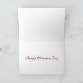 White Puppies Pink Roses Valentines Day Karte (Innenseite)