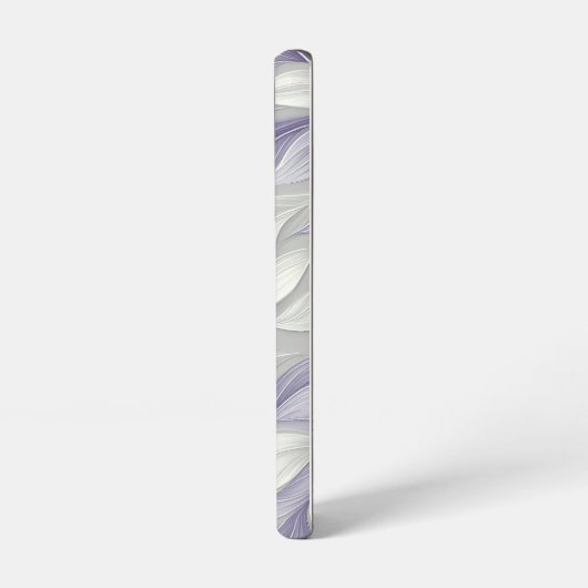 White Purple Leaf Elegant Pattern Samsung Galaxy Hülle (Linke Seite)