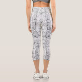 White Python Snake Skin Capri Leggings (Rückseite)
